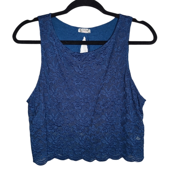 Free People Tops - Intimately Free People Lace Cropped Camisole Cami Tank Top Size Large